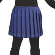 Blue Pleated Skirt