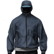 Navy Check Raincoat with Cap