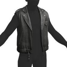 Sleeveless Leather Jacket