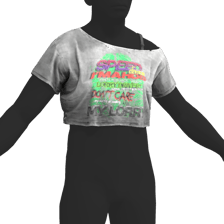 Vintage Design Crop Top
