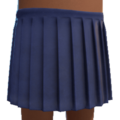 Blue Pleated Skirt