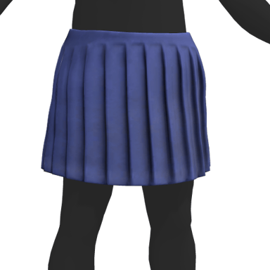 Blue Pleated Skirt