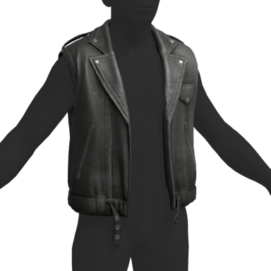Sleeveless Leather Jacket