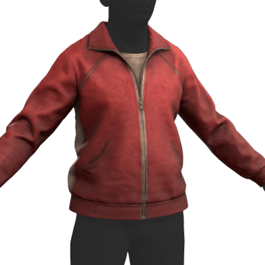 Zipper Jacket Red