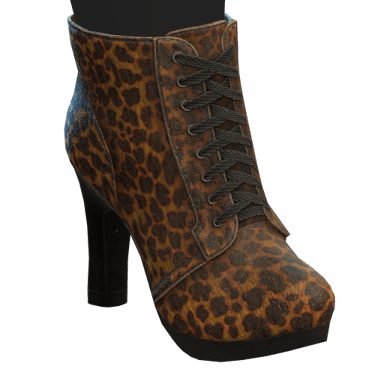 Leopard Print Heel Boots